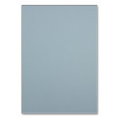 Dusty Blue Simple Floral Script Minimalistisch Chi Kaart (Achterkant)