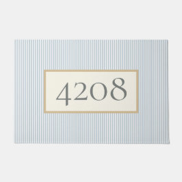 Dusty Blue Simple Stripes Classic Deurmat