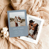 Dusty Blue Sla de datumfoto op Sla de datum op Kaart