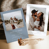 Dusty Blue Sla de datumfoto op Sla de datum op Kaart