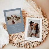 Dusty Blue Sla de datumfoto op Sla de datum op Kaart