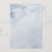 Dusty Blue Slate Floral Botanical Chic Wedding Informatiekaartje (Achterkant)