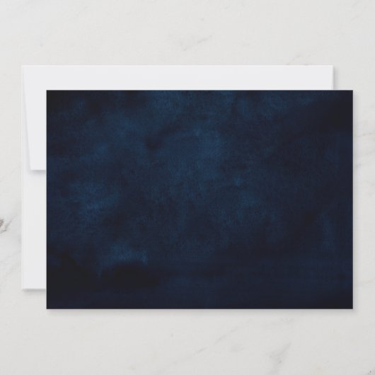 Dusty Blue Slate Navy Botanical Photo Calendar Save The Date (Achterkant)
