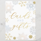 Dusty Blue Snowflake Kaarten & Geschenken Teken (Voorkant)