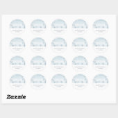 Dusty Blue Snowflake Sticker (Vel)