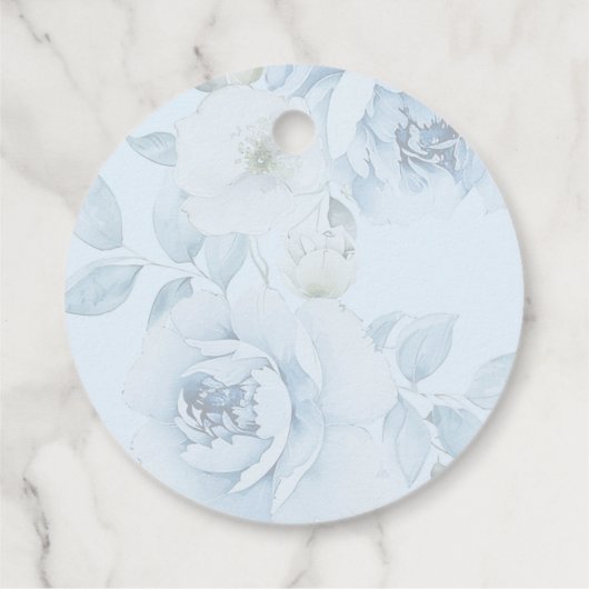 Dusty blue Something blue bridal bedankt Bedankjes Labels (Achterkant)