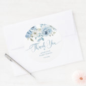 Dusty blue Something blue bridal bedankt Ronde Sticker (Envelop)
