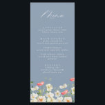 Dusty Blue Spring Peony Watercolor Menu Mariage<br><div class="desc">Dusty Blue Spring Peony Watercolor Menu Mariage</div>
