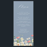Dusty Blue Spring Peony Watercolor Menu Mariage<br><div class="desc">Dusty Blue Spring Peony Watercolor Menu Mariage</div>