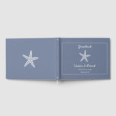 Dusty Blue Starfish bruiloft Gastenboek (Volledig)