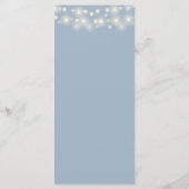 Dusty Blue String Lights Signature Bruiloft Menu (Achterkant)