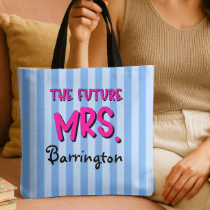 Dusty Blue Stripe The Future Sac fourre-tout de Mm