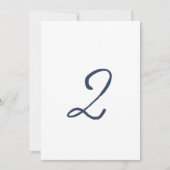 Dusty Blue Table 2 – French Stripe Wedding Kaart (Voorkant)