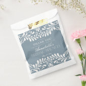 Dusty Blue Talavera Fiesta Bruids Brunch Dessert Bedankzakje (Gezegeld)