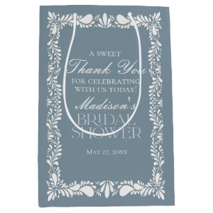Dusty Blue Talavera Fiesta Vrijgezellenfeest voord Medium Cadeauzakje