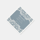 Dusty Blue Talavera Tegel Fiesta Bruidsbrunch Servet (Hoek)