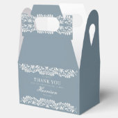 Dusty Blue Talavera Tegel Fiesta Trouwdessert Bedankdoosjes (Geopend)