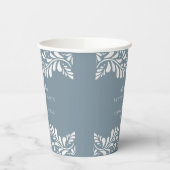 Dusty Blue Talavera Tegel Spaans Fiesta Huwelijk Papieren Bekers (Links)