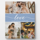Dusty Blue Thankful Weduwfoto Collage Fotoplaat (Voorkant)