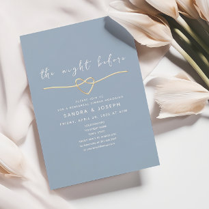 Dusty Blue the night before Rehearings Dinner Kaart