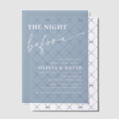 Dusty Blue the night before Rehearings Dinner Vellum Uitnodigingen (Offset (Uitnodiging))