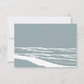 Dusty Blue Tropical Palm Tree Wedding rsvp (Dos)