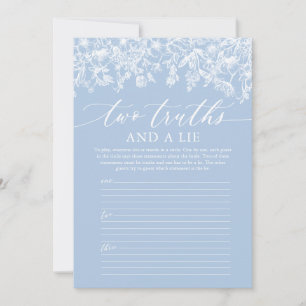 Dusty Blue Twee waarheden en een leugenspel Kaart