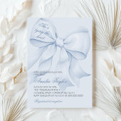 Dusty Blue Tying Knot Invitation de la douche nupt