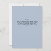 Dusty Blue Typographie uniquement Faire-part de ma (Dos)