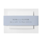 Dusty Blue Uitnodigingen Wikkel (Voorkant Voorbeeld)