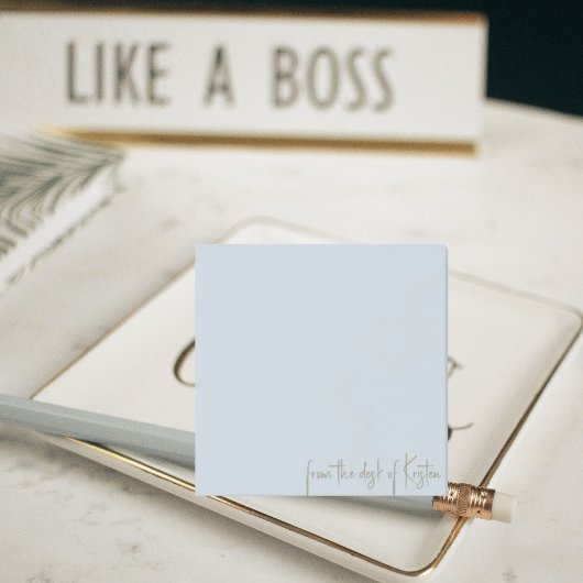 Dusty Blue van het bureau van de aangepaste naam Post-it® Notes