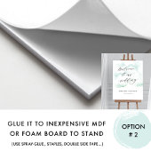 Dusty Blue, Vert Aquarelle Mariage Affiche de bien