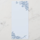 Dusty Blue Victoriaans Garden Afternoon Tea Menu (Achterkant)