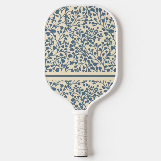 Dusty Blue Vines Pickleball Paddle (Voorkant)