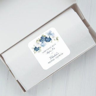 Dusty Blue voordat ik Floral Vrijgezellenfeest doe Vierkante Sticker