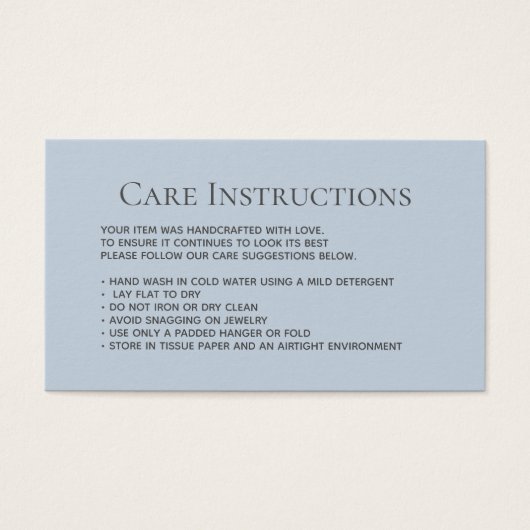 Dusty Blue Washing Care emballage (Devant)