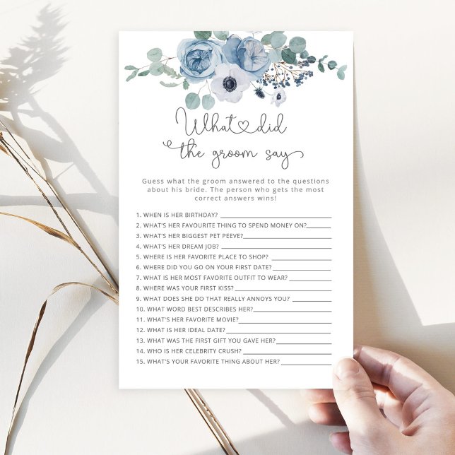 Dusty blue Wat zei de bruidegom tegen het bruidssp (Creator heeft geüpload)