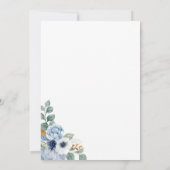 Dusty Blue Water-Color Kaart (Achterkant)