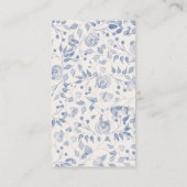 Dusty Blue Watercolor Floral Wedding Invitation (Dos)