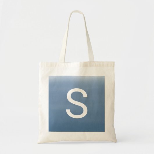 Dusty Blue Watercolor Tote Bag (Voorkant)