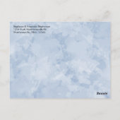 Dusty Blue Waterverf bruiloft dank u 3 foto Briefkaart (Achterkant)