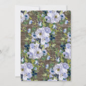 Dusty Blue Waterverf Floral Vrijgezellenfeest Kaart (Achterkant)