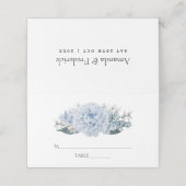 Dusty Blue Waterverf floral Wedding (Buitenkant ongevouwen)