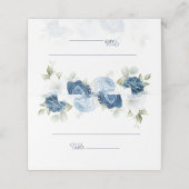 Dusty Blue Waterverf Floral Wedding (Buitenkant ongevouwen)