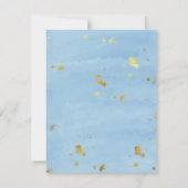 Dusty Blue Waterverf Gold Brunch & Bubble Inviting Kaart (Achterkant)