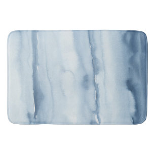 Dusty Blue Waterverf Modern Badmat
