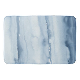Dusty Blue Waterverf Modern Badmat