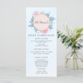 Dusty Blue Waterverf Succulent First Community Menu (Staand voorkant)