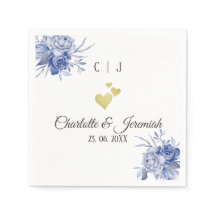 Dusty Blue Waterverf Succulent Floral Wedding