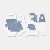 Dusty Blue Waterverf Wedding Bedankdoosjes (Uitgevouwen)